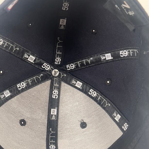 New Era Boston Red Sox Navy Authentic 59FIFTY Fitted Baseball Cap Size 7 3/8 - Picture 4 of 11